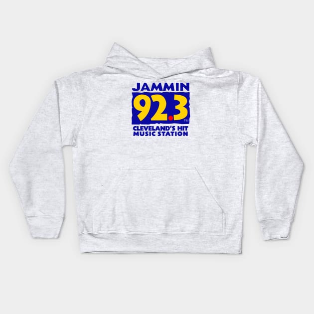 Cleveland Jammin 92.3 WZJM FM Radio Hits Kids Hoodie by carcinojen